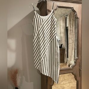 NWOT. MPC SMALL BLUE/GRAY STRIPPED DRESS